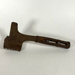 Antique Cast Iron Meat Tenderizer Kitchen Tool Ice Hammer Rustic Kitchen Tool